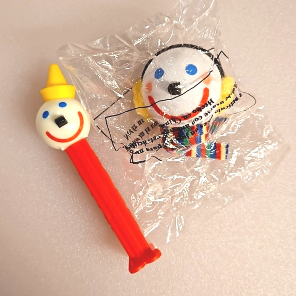 Jack in the Box Pez and antenna winter topper scarf earmuffs Seasonal Vintage